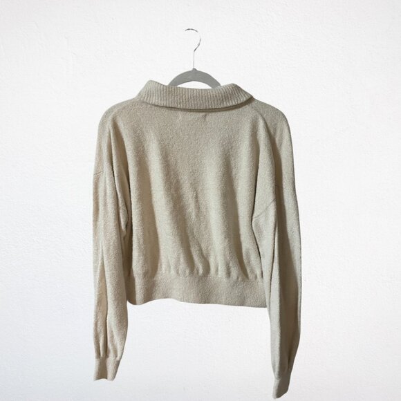 Spiritual Gangster Zip Up Sweater - Cream - Picture 2 of 5